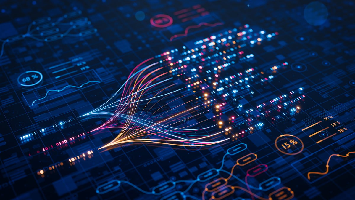 AI powers big data analysis and automation workflows with neural networks and data streams