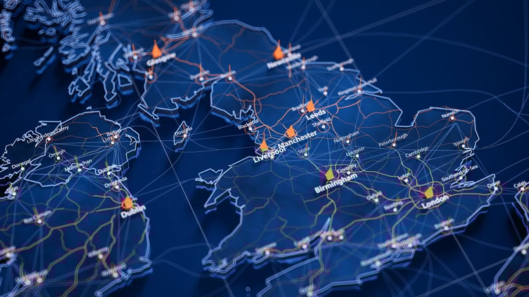 City data visualization map infographic