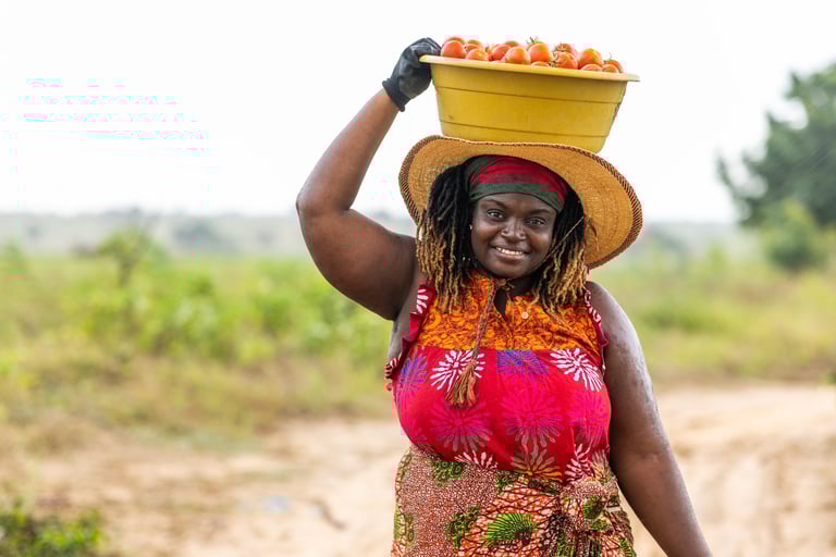 African farmer in agricultural field Ghana
